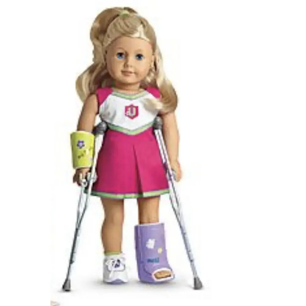 American Girl Doctor Feel Better Accessories Crutches Ice Pack Arm Leg Cast Wrap